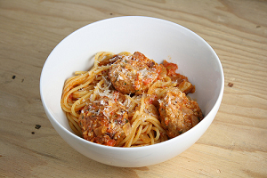 Spicy Meatballs with Spaghettis 