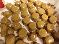 Peanut-Butter Dipped Banana Chunks